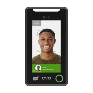 Controle de Acesso Facial EVO Facial 70: Tela de 7", Cartão 125 kHz, IP65